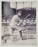 Batting Champions Multi-Signed 16x20 Ty Cobb Photo w/ Kirby Puckett