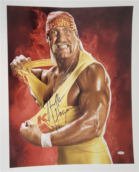 Hulk Hogan Autographed 16x20 Photo Steiner