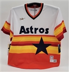Nolan Ryan Autographed & HOF Inscribed Houston Astros Cooperstown Collection Jersey