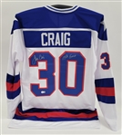 Jim Craig Autographed & Inscribed Custom Jersey Beckett