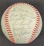1967 Minnesota Twins Team Signed Baseball w/ Rookie Rod Carew Beckett LOA