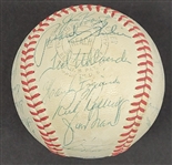 1967 Minnesota Twins Team Signed Baseball w/ Rookie Rod Carew Beckett LOA