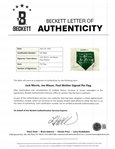 Joe Mauer, Paul Molitor, & Jack Morris Autographed Friends of St. Paul Golf Flag w/ Beckett LOA