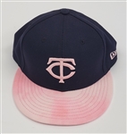Eddie Rosario 2019 Minnesota Twins Game Used Mothers Day Hat MLB