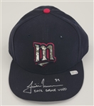 Justin Morneau 2012 Minnesota Twins Game Used & Autographed Memorial Day Hat MLB