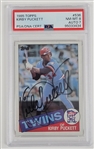 Kirby Puckett Autographed 1985 Topps #536 Rookie Card PSA 8 Auto 7