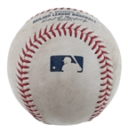 Aaron Judge Autographed Game Used Baseball Hit For a Double With This Actual Ball 05-20-24 Fanatics & MLB Authentication