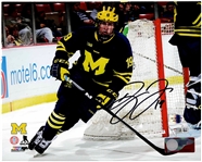 Dylan Larkin Autographed University of Michigan Wolverines Hockey 8x10 Color Photo Horizontal Fanatics