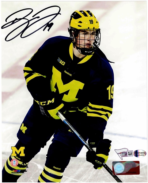 Dylan Larkin signed University of Michigan Wolverines Hockey 8x10 Color Photo Vertical Fanatics