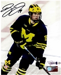 Dylan Larkin signed University of Michigan Wolverines Hockey 8x10 Color Photo Vertical Fanatics