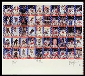 Herb Brooks Mike Eruzione & Jim Craig Autographed 1980 Olympic Hockey Team Uncut Card Sheet 25x28 Beckett LOA