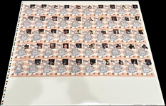 Herb Brooks Mike Eruzione & Jim Craig Autographed 1980 Olympic Hockey Team Uncut Card Sheet 25x28 Beckett LOA