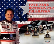Dale Earnhardt Sr. Autographed GM Goodwrench 8" x 10" Signature Card Beckett LOA