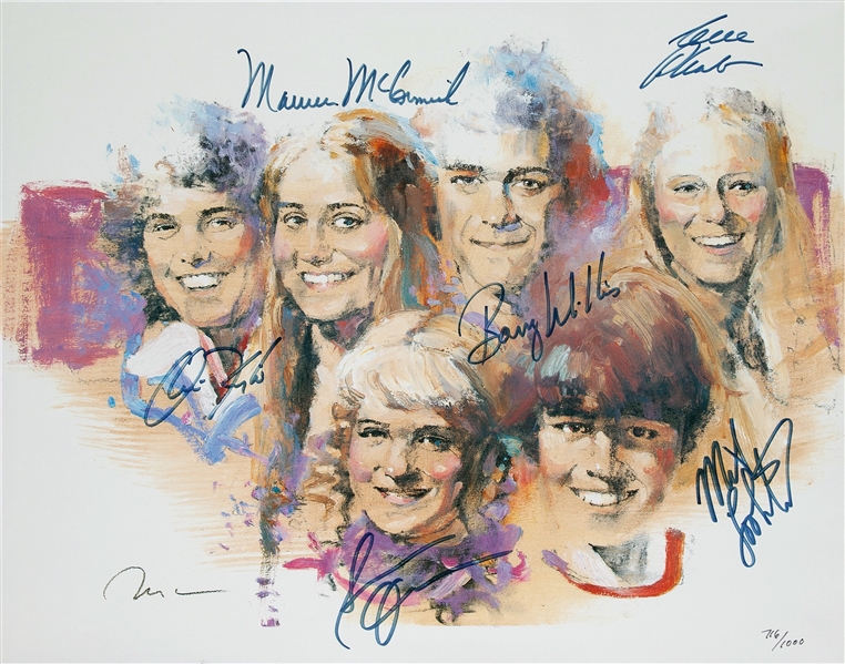"The Brady Bunch" Cast Signed 11x14 Limited Edition Print w/ 6 Signatures Including Williams, Lookinland, McCormick, Plumb, Knight & Olsen w/ JSA LOA