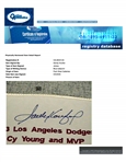 Sandy Koufax Autographed LA Dodgers Mitchell & Ness Cooperstown Collection Flannel Jersey LE #149/169 JSA & Beckett/BAS