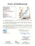 Mickey Mantle Autographed Bill Gallo Art Print 9x11.5 Inscribed No. 7 JSA LOA