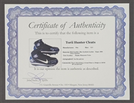 Torii Hunter 2006 Minnesota Twins Game Used & Autographed Cleats Worn When Hitting a Grand Slam w/ JT Sports COA