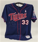 Justin Morneau 2007 Minnesota Twins Game Used & Autographed Mothers Day Jersey MLB w/ Twins LOA
