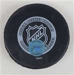 Taylor Hall Autographed & Inscribed 2010 NHL Draft Hockey Puck