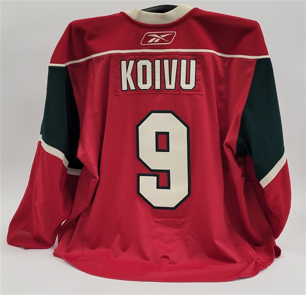 Mikko Koivu 2011-12 Minnesota Wild Player Media Tour Worn Jersey w/ MeiGray LOA