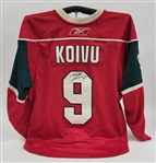 Mikko Koivu 2008-09 Minnesota Wild Game Used & Autographed Jersey w/ Wild LOA