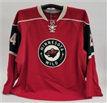 Derek Boogaard 2009-10 Minnesota Wild Game Used Red Set 3 Jersey w/ Wild LOA