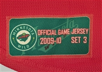 Derek Boogaard 2009-10 Minnesota Wild Game Used Red Set 3 Jersey w/ Wild LOA