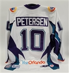 Nick Peterson 2012 Orlando Solar Bears Opening Night Game Used Jersey Worn During First Goal w/ MeiGray LOA