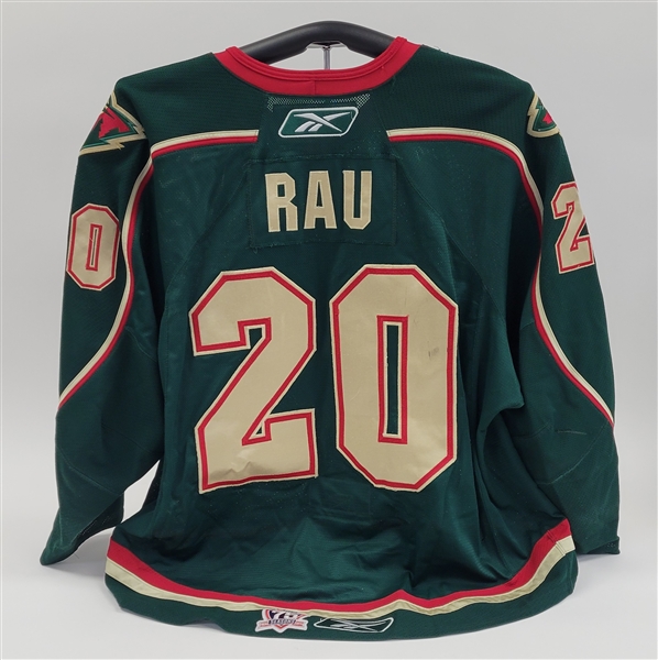 Chad Rau 2010-11 Houston Aeros Game Used Jersey w/ Aeros LOA
