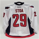 Ryan Stoa 2013-14 Washington Capitals Game Used Jersey w/ MeiGray LOA