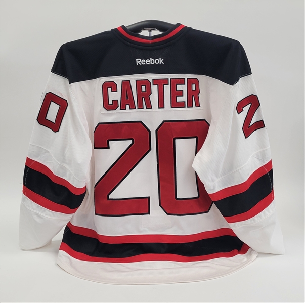 Ryan Carter 2014-15 New Jersey Devils Game Used Jersey w/ MeiGray LOA