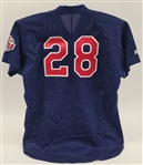 Chris Latham 1998 Minnesota Twins Game Used BP Jersey