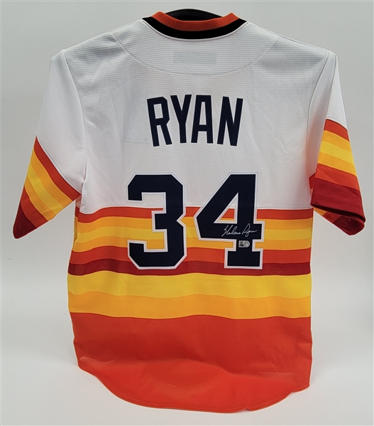 Nolan Ryan Autographed Houston Astros Cooperstown Collection Jersey MLB