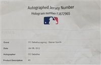 CC Sabathia Autographed New York Yankees Jersey MLB