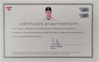 Aaron Judge 2018 Game Issued & Autographed Cleats MLB & Fanatics