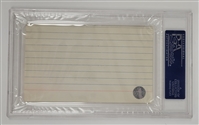 Ichiro Suzuki & George Sisler Dual Autographed Index Card PSA/DNA Slabbed