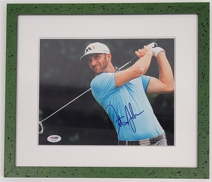 Dustin Johnson Autographed & Framed 8x10 Photo PSA/DNA