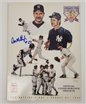 Don Mattingly Autographed Lot of (2) - 1997 Commemorative Program & Stat Sheet From Don Mattingly Day