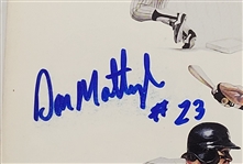 Don Mattingly Autographed Lot of (2) - 1997 Commemorative Program & Stat Sheet From Don Mattingly Day