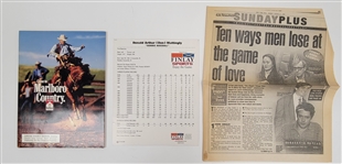 Don Mattingly Autographed Lot of (2) - 1997 Commemorative Program & Stat Sheet From Don Mattingly Day