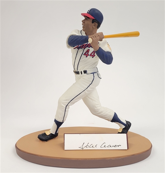 Hank Aaron Autographed Limited Edition #746 Gartlan Figurine w/ Gartlan COA