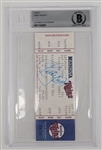 Kirby Puckett Autographed 1996 Minnesota Twins Kirby's Salute to You Ticket BGS