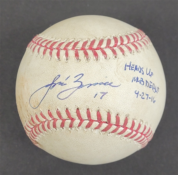 Jose Berrios Autographed Game Used Baseball From MLB Debut MLB