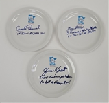 Lot of 3 Jim Kaat, Tony Oliva, & Camilo Pascual Autographed & Inscribed c. 1960s Minnesota Twins Met Stadium Medium Dishes