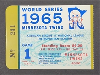 1965 World Series Game 1 Ticket