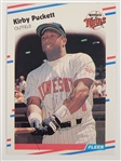 Kirby Puckett Autographed 1988 Fleer #19 Card JSA