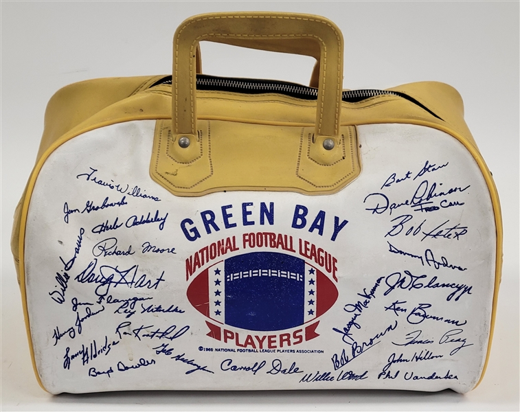 Vintage Green Bay Packers Facsimile Signature Travel Bag