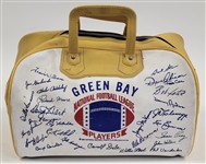 Vintage Green Bay Packers Facsimile Signature Travel Bag