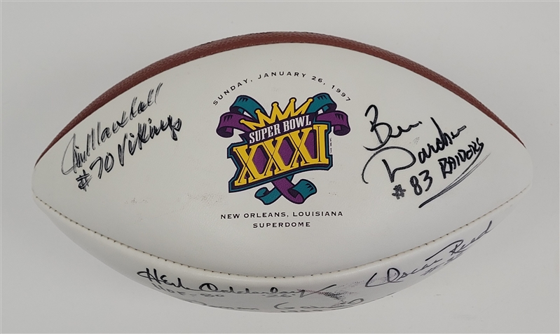Super Bowl XXXI Multi-Signed Football w/ 5 Signatures JSA