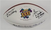 Super Bowl XXXI Multi-Signed Football w/ 5 Signatures JSA